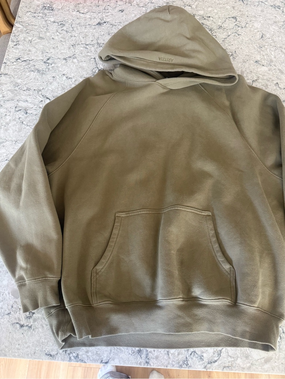 Aritzia Olive Green Hoodie and Short Sweatset